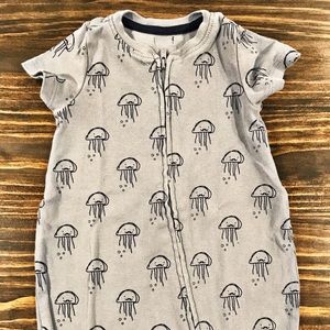 Baby Gap Blue Short Romper with Jellyfish